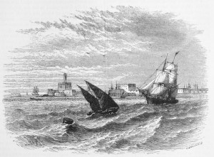 Alexandria - Old View (Engraving) of 19th Century