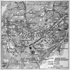 Map of the Battle of Waterloo