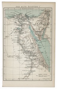 old 19th century map of Ancient Egypt