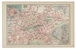 Old 19th Century Map of Edinburgh