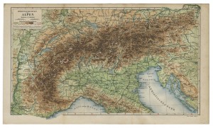 old_map_central european_alps_19th_century