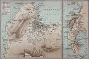Old Map of Cape Town 19th Century Africa
