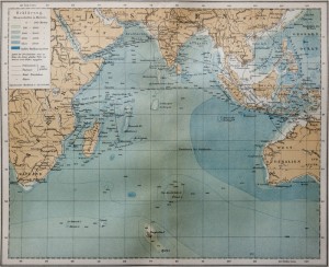 Old Map of the Indian Ocean 19th Century