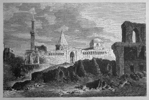 Ruins at Konia, Cyprus - 19th Century engraved Landscape