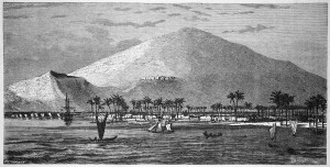 Mauii, Hawaii Harbour - Old 19th century engraving