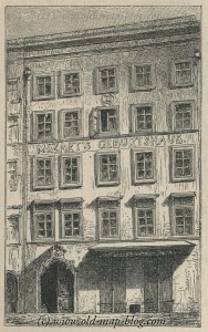 Mozart's Birthplace - Salzburg - Austria - 19th century engraving