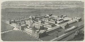 Arsenal in Vienna - Austria - 19th century print