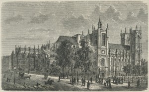 Westminster Abbey - London - 19th century print
