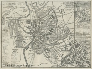 Rome under Cesarean rule - old map