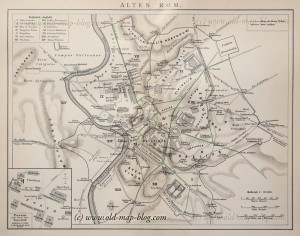 Ancient Rome - 19th century map
