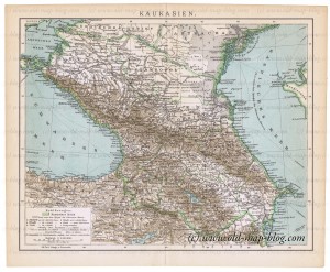 Caucasia - Russia - old map