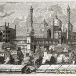 Mosque in Dehli, India – old engraving