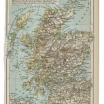 old 19th century map of Scotland