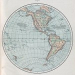 Map of the Western Hemisphere of the World