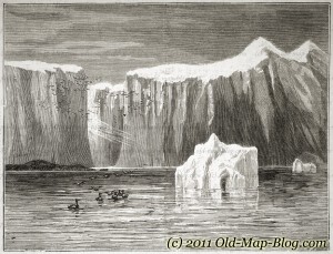 Bassin Bay, North America – old engraving