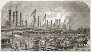New_Orleans_Harbour - old_engraving